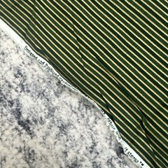 JoAnn Fabric Thin Green and Gold Striped 27×42″ School Uniform VTG Men Suiting