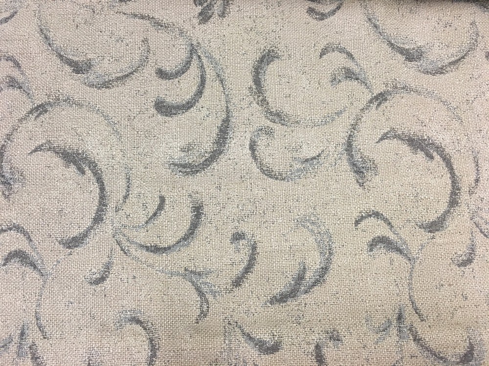 Pindler OUTDOOR Damask Weave Upholstery Fabric- Volute/Slate (3833) 2.40 yds