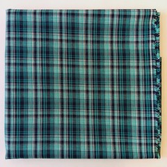 Teal Blue And Navy Plaid Cotton Woven Fabric 2yd x 59″