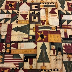 Leslie Beck VIP Fabrics Cranston Print Holiday Christmas Cotton Material 44×108