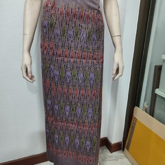 Thai Antique Silk Fabric Purple Violet Pink Hand Woven100%Pattern (For Crafting)