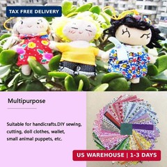 50 Pcs 4″ x 4″ Craft Fabric, Craft Bundle Patchwork, Pre-Cut Quilt Squares, Quil