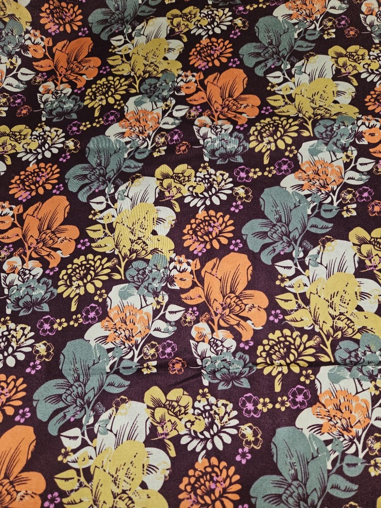 Jo-Ann HTF Keepsake Calico Cotton Fabric Retro Bright Flower Print 1 Yrd 23″X 44