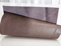 Nubuck cowhide and cowhide nappa 1.0-1.5 mm matte brown