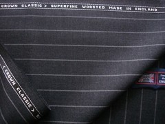 100% WOOL SUITING FABRIC CROWN CLASSIC IN “Charcoal” MADE IN ENGLAND = 3.5 m.