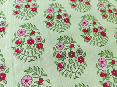 Hand Block Print Fabric by the Yard – PRECUT 5 Yards 42 Inch Width – 100% Cotton