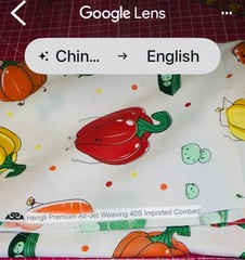 Hengli Happy Veggie Broccoli Carrot Bell Pepper Peas Fabric Cotton 36″ x 60″ BTY