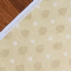 BTY Taupe Beige Leaf Stripe Interior Upholstery Fabric
