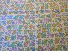 Pastel Baby Alphabet Cotton Fabric (44″ Wide x 36″ long)