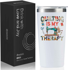 Funny Quilting Gifts for Quilters & Women, 20Oz Stainless Steel Insulated Travel