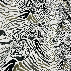 Animal Print Zebra with Gray Spandex Fabric 60″ wide by the Yard for Swimwear