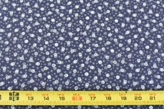 By 1/2 Yd, Vintage, White Calico on Purple Quilt Cotton, Jo-Ann, P7751