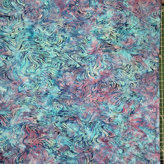 Batik turquoise blue purple pink cotton sew quilt fabric bhy x 44″ swirly design