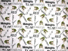 Taylor Swift Album Names on 100% Cotton Fabric by the 1/4 Yard : 9″ x 57″