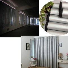 Elegant Black & Silver Blackout Fabric – Lightweight, 1 Yard with UV Protection