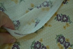 By 1/2 Yd”, Purple & Gold Floral on Tan Quilt Cotton, Connecting Threads, M5325