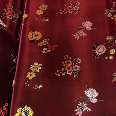 Chinese Floral Satin Faux Silk Fabric Jacquard Brocade Tang Suits Upholstery Sew