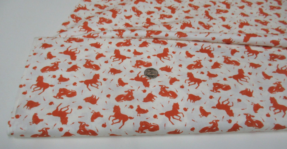 Michael Miller quilt-craft fabric BARN BUDDIES creme 3 yds 106″ (ddc-11877) Sale