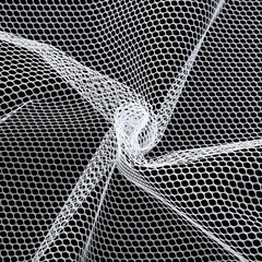 63 x 59 Inch White Mesh Fabric, Slightly Stretch Fabric Cuttable