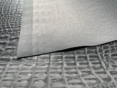 1 Yard Gray Alligator Crocodile Embossed Vinyl Faux Leather Upholstery 36” x 54”