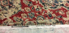 COVINGTON MASSIMO MOROCCAN RED LARGE IKAT MEDALLION LINEN FABRIC BY YARD 55″W