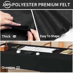 Black Fabric Sheet 72″ X 36″, 1.4mm Thick Large Soft Durable Flexible Craft F…