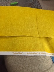 Gold Textured Cotton Blender Fabric (“Cotton Shot”, Benartex)