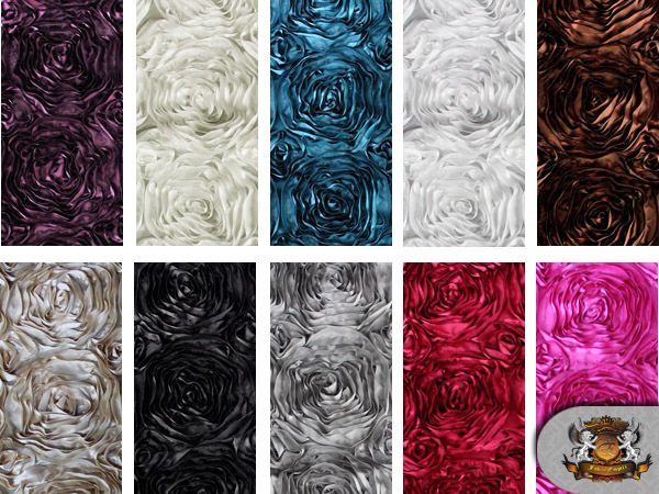 Rosette Satin Fabric/ 54″ Wide / Sold by the yard