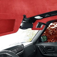 Red Suede Headliner Fabric with Foam Backing Material 36″ x 60″ Automotive Roof