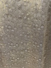 Luxury Silk Gold Lurex Brocade Champagne Tree Motif Fabric By The Yard 44″ Wide