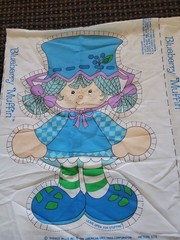 1981 Blueberry Muffin Strawberry Shortcake Cut & Sew Panel Uncut