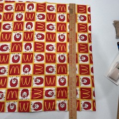 2006 McDonald’s Fabric Ronald Logo Pattern Spectrix (Approx 23.25” x 42.5”)
