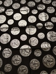 Silver Disco Balls Cotton Fat Quarter 18”x21” New