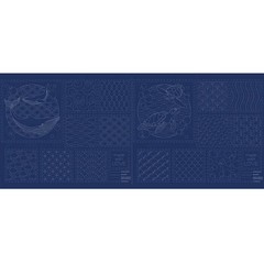 Patchwork Sewing Fabric Sashiko Ocean Navy Panel 60x137cm