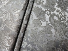 Home Décor Fabric Coordinates 5 Stunning Jacquard Patterns in Taupe/Silver White