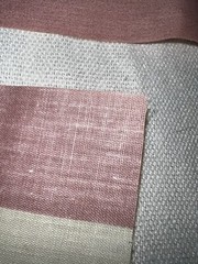 2 rolls ~150 total yds mauve cotton(?) 11″W floral border print fabric, +8 pcs