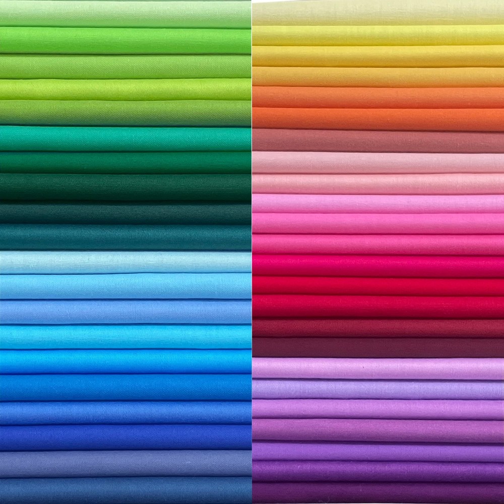 200 Pcs 4″x4″ Solid Cotton Fabric Squares Precut for Quilting DIY Crafts