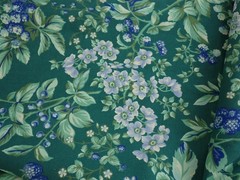 Vintage 1989 Laura Ashley Bramble Green Berry 1.5 yards 48″x54″ Unused Fabric