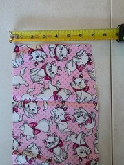 BonEful FABRIC FQ Cotton Quilt Pink White Aristocat Disney Kitten Cat Paris Dot