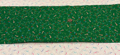 Christmas Light Strings*Candy Canes*on Green * Fabri-Quilt *100% Cotton *8″ x21″