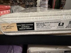 100% Cotton ~ Lg White Dots ~ By The 8 Yd Bolt ~ Price Is Per Bolt