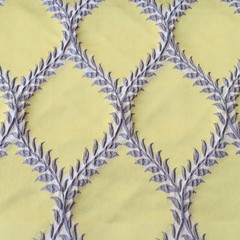 Dull Yellow & Grey Frames Fabric By The Yard Curtain Fabric Upholstery