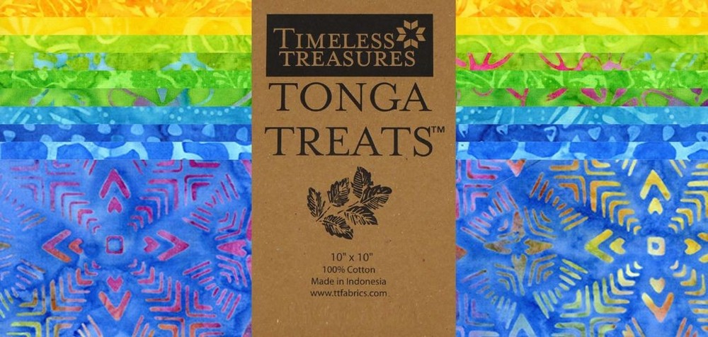 Timeless Treasures Tonga Treats – HAPPY – (42) 10″ Batik Fabric Squares