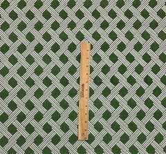 JIM THOMPSON LATTICE WEAVE BASIL GREEN EPINGLE GEOMETRIC FABRIC BY YARD 52″W