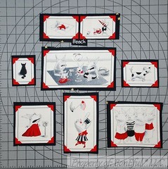 BonEful Fabric Cotton Quilt VTG Pillow Panel Flinstones Family Cartoon Girl Boy