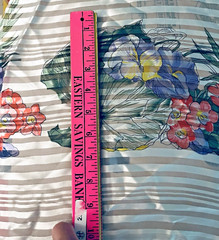 VTG Semi Sheer Large Floral Silk w/Satin Stripe w/ Border Print 45″ X 189″