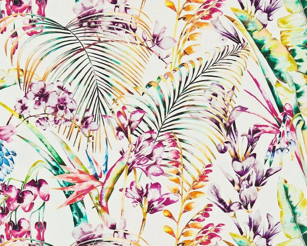 HARLEQUIN CURTAIN FABRIC DESIGN Paradise 3.5 METRES PAPAYA/FLAMINGO/APPLE