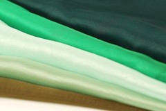 Green Crystal Organza Fabric by the Yard, Sheer Organza for Dresses and Decor