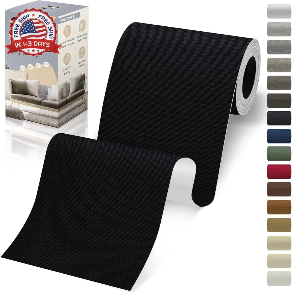 OAZ 4 x 79 inch Canvas Repair Patches Canvas Fabric Patch Self-Adhesive Fabric R