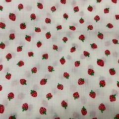 Strawberry Small Strawberries Summer Fruit Design Pattern Fabric Textile 3+ yard